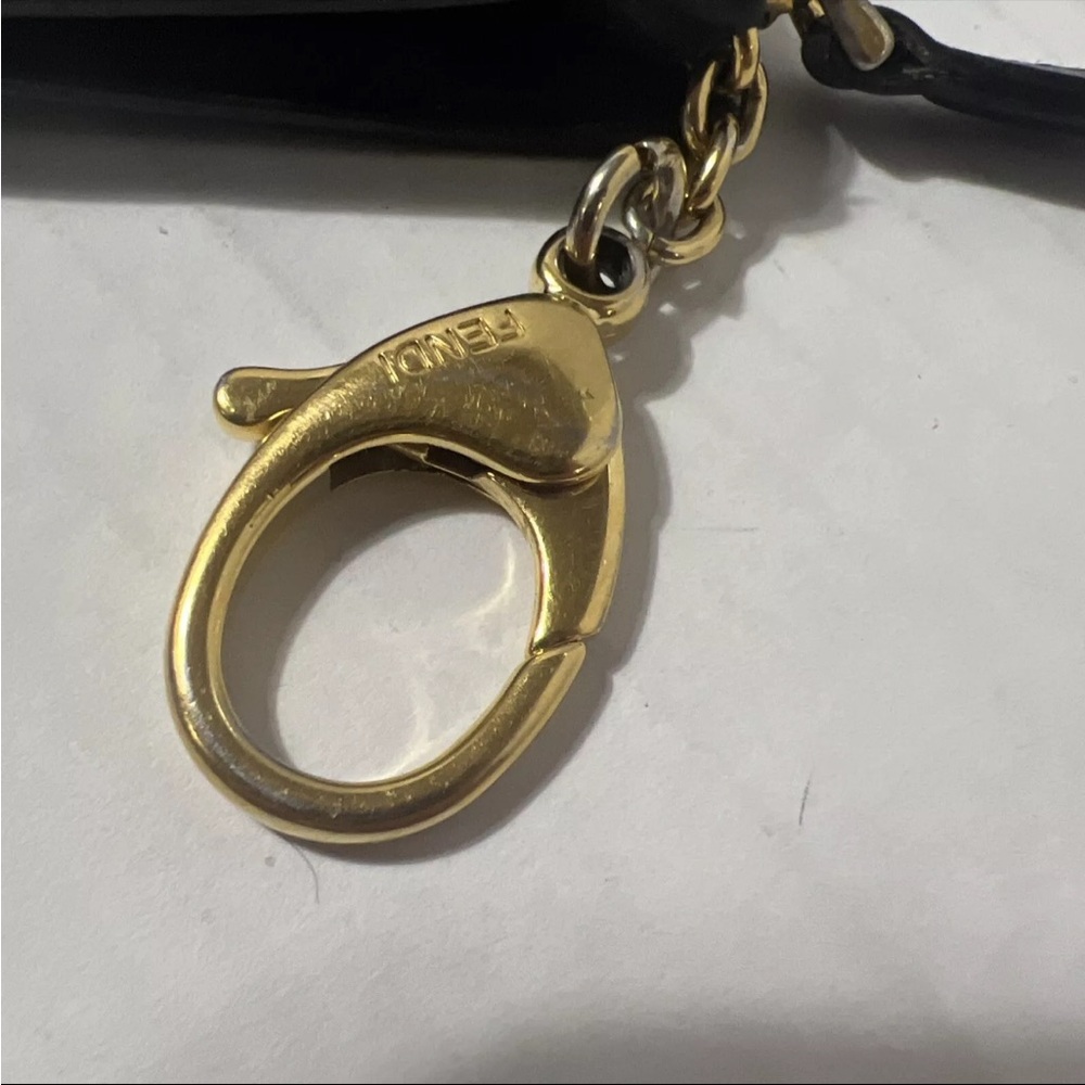 FENDI Vitello Monster Bug Eyes Mini Key Cles Pouch Bag Charm Cles Keychain Black - Picture 5 of 7